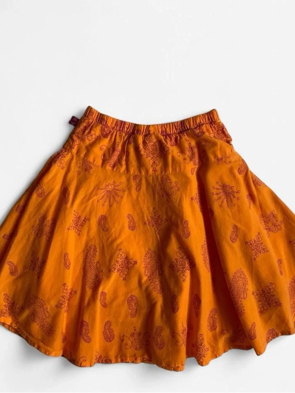 Vintage Y2K Bratz girls orange paisley cotton skirt